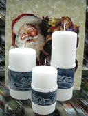 Свеча "Снежная" колонна 8х15см Bartek Candles 307014