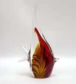 Фигурка стеклянная Пёстрая скалярия 13х23см Top Art Studio ZB1519-TA