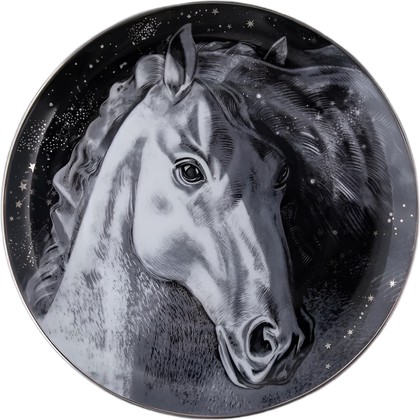 Тарелка декоративная ИФЗ Восточная, Чёрный мустанг, 300мм, подарочная упаковка, костяной фарфор 81.34275.00.1