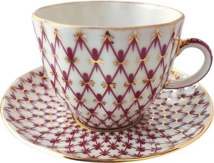 Кофейная пара ИФЗ Тюльпан, Сетка-Блюз 2, 140мл, фарфор 81.29586.00.1