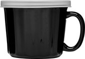 Кружка для супа SagaForm Kitchen с крышкой, чёрная 5017306