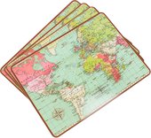 Подставки на пробке Мир путешественника 4шт 30x20см The Leonardo Collection LP93103