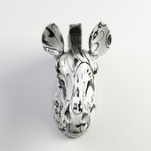 Фигура на стену Pomme-Pidou Зебра Зигги, чёрно-белый 148-00226