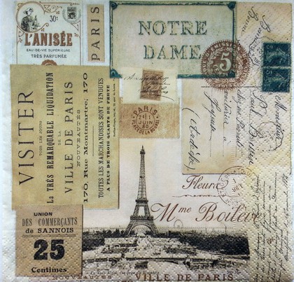Салфетки для декупажа Paper+Design Виль-де-Париж, 33x33см, 20шт LN0828