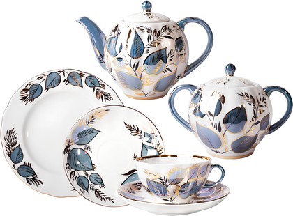 Сервиз чайный ИФЗ Тюльпан Лунный, 6 персон, 20 предметов, фарфор 81.20946.00.1