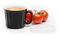 Кружка для супа SagaForm Kitchen с крышкой, чёрная 5017306