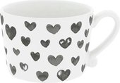 Кружка Bastion Collections White Нearts Watercolor Black RJ/CUP 006 BL