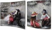 Картина Первая любовь 38x38см, пара Top Art Studio WDP1754-TA
