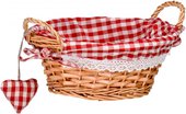 Корзинка для xлеба круглая, красная клетка, 23см Premier Housewares 1901052