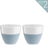 Чайный стакан Viva Scandinavia Anytime, 0.3л, фарфор, силикон, 2шт, голубой V25423