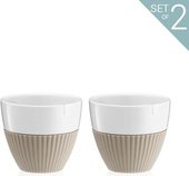 Чайный стакан Viva Scandinavia Anytime, 0.3л, фарфор, силикон, 2шт, хаки V25421