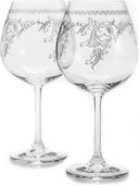 Фужеры для красного вина 650мл, 2шт. Кружево Crystalite Bohemia 4S032/650/28183х2