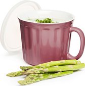 Кружка для супа SagaForm Kitchen с крышкой 500мл, розовая 5017305