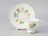 Чашка с блюдцем ИФЗ Айседора Морошка, 240мл, костяной фарфор 81.26753.00.1