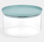 Банка для печенья Brabantia 2.5л, модульная, стеклянная, крышка мятная 110641