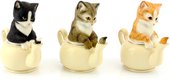 Статуэтка Котёнок в чайнике, 3 вида, 10см The Leonardo Collection LP22248