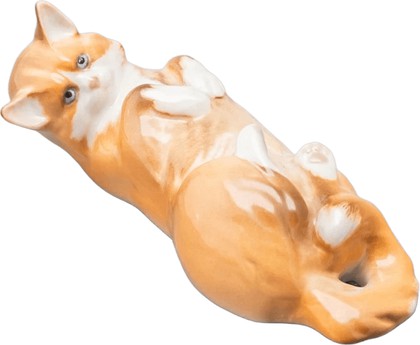 Скульптура ИФЗ Бублик Рыжик, ручная роспись, фарфор 82.01654.00.1