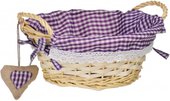 Корзинка для xлеба круглая, фиолетовая клетка, 23см Premier Housewares 1901051
