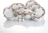 Сервиз столовый Шиповник 6/26 Porcelaine Czech Gold Hands IWB013d/26