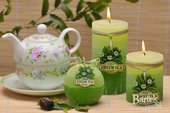 Свеча "Зелёный чай", колонна 7х14cм Bartek Candles 5907602648782