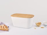 Хлебница Ambient Prime с бамбуковой крышкой, молочно-белый APR001PSWT