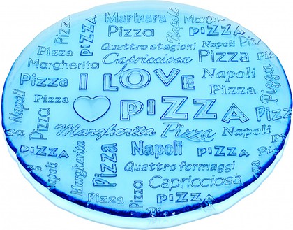 Блюдо IVV I love pizza 32.5см, голубое 7452.1