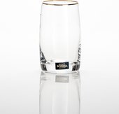 Фужеры 6шт Идеал зол. полоска 250мл вода Crystalite Bohemia 25015/250/20733K