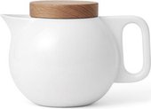 Чайник заварочный Viva Scandinavia Jaimi, с ситечком, 0.75л, фарфор, дерево, белый V78602