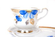 Чайная пара Дулёвский фарфор Весенний, Синий цветок С1355
