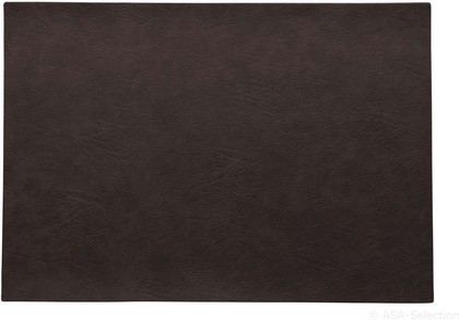 Салфетка под посуду Asa Selection Vegan Leather, 46x33см, черный кофе 78304/076