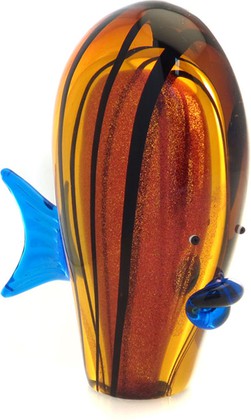 Фигурка стеклянная Top Art Studio Оранжевая рыбка, 14x19см ZB2163-TA