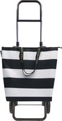 Сумка-тележка хозяйственная чёрно-белая Rolser LOGIC RG MINI BAG MNB010blanco/negro