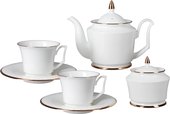 Сервиз чайный ИФЗ Юлия, Золотая лента, 14 предметов, костяной фарфор 81.23999.00.1