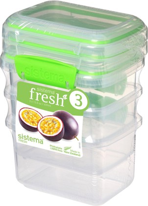 Набор контейнеров Sistema Fresh, 400мл, 3шт, салатовый 951543