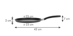 PRESTO Сковорода для блинов - схема с размерами, диаметр 25см, артикул 594225