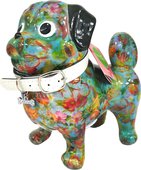 Копилка Pomme-Pidou Собачка Мопс Daisy бирюзовая 148-00184/C