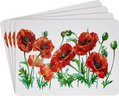 Подставки под тарелки на стол Lesser & Pavey Маки 4шт 29x22см LP93779
