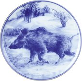 Тарелка декоративная ИФЗ Эллипс, Кабан по кличке Стайер, фарфор 80.92299.00.1