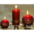 Bartek Candles GOLDEN RINGS Свеча "Золотые кольца" - красная версия коллекции, шар, диаметр 60мм, артикул 5907602663440