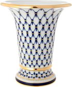 Ваза ИФЗ Ампирная, Кобальтовая сетка, 20.3см, настольная, фарфор, подарочная упаковка 80.50293.00.1