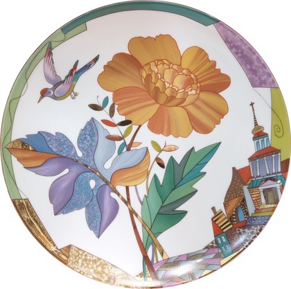 Тарелка декоративная ИФЗ Эллипс, Знойное лето, d275мм, фарфор 80.83758.00.1