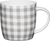 Кружка KitchenCraft Grey gingham 425мл KCMBAR146
