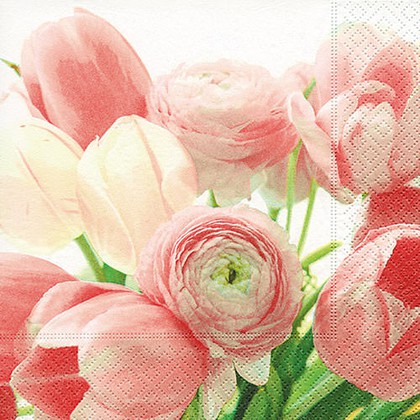 Салфетки для декупажа Paper+Design Букет тюльпанов, 33x33см, 20шт 21662