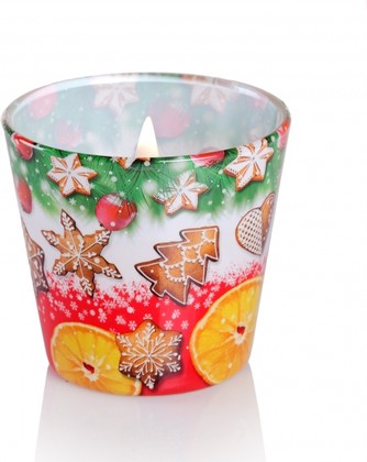 Свеча декоративная Bartek Candles Рождественские Вкусы, стакан 5901685031097