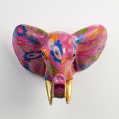 Фигура на стену Pomme-Pidou Слон Джим, пурпурный 148-00232
