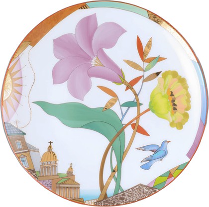 Тарелка декоративная ИФЗ Эллипс, Лиловый вечер, 27.5см, фарфор 80.83755.00.1