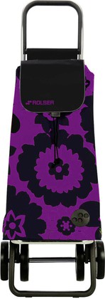 Сумка-тележка Rolser Flor, 4 колеса, складная, фиолетово-чёрная PAC007lila/negro