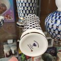 Ваза для цветов ИФЗ Вертикаль, Кобальтовая сетка, 15см, костяной фарфор 80.61651.00.1