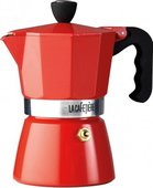 Гейзерная кофеварка KitchenCraft La Cafetiere 6 чашек, красный ES000006