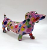 Копилка Pomme-Pidou Такса Ted розовая пёстрая 148-00014/2